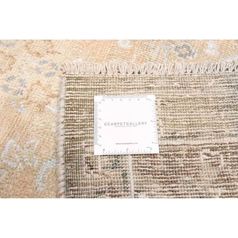 ECARPETGALLERY Hand-knotted Antalya Vintage Beige Wool Rug - 6'3 x 9'1