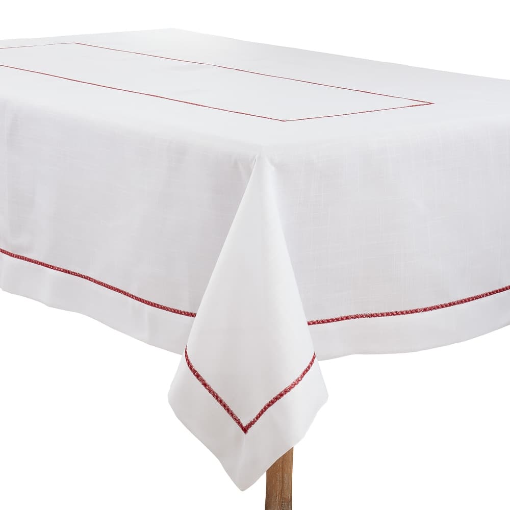 Tablecloth With Embroidered Border Design