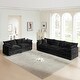 preview thumbnail 163 of 162, Cloud Chenille Upholstered Modular Sectional Sofa with DIY Combination Design Black 3-Seater Sofa+2-Seater Sofa