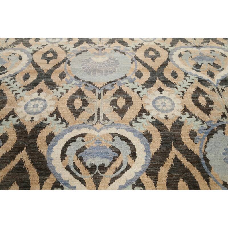 All-over Khotan Oriental Area Rug Wool Hand-knotted Living Room Carpet - 8'9" x 11'9"
