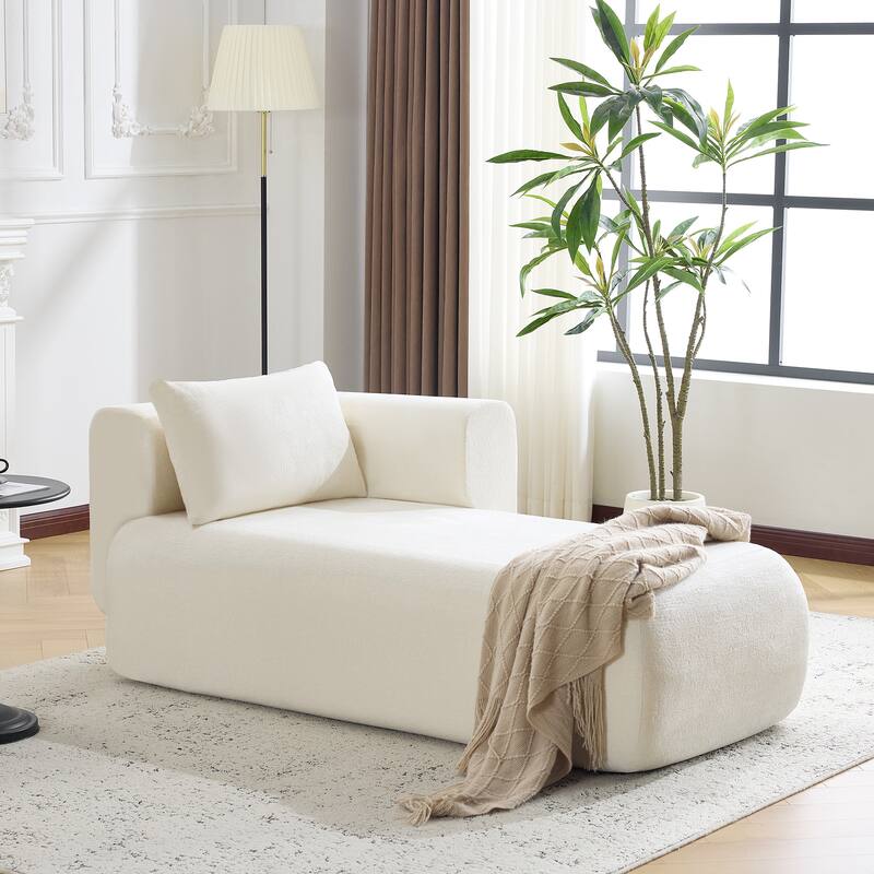 Bezseller Modern Chaise Lounge - Upholstered Sofa with Pillows for Bedroom & Living Room