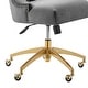 preview thumbnail 19 of 52, Empower Channel Tufted Performance Velvet Office Chair in Gold Teal