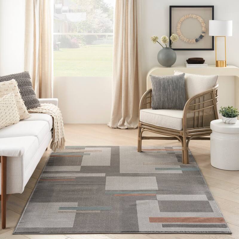 Nourison Thalia Modern Geometric Area Rug