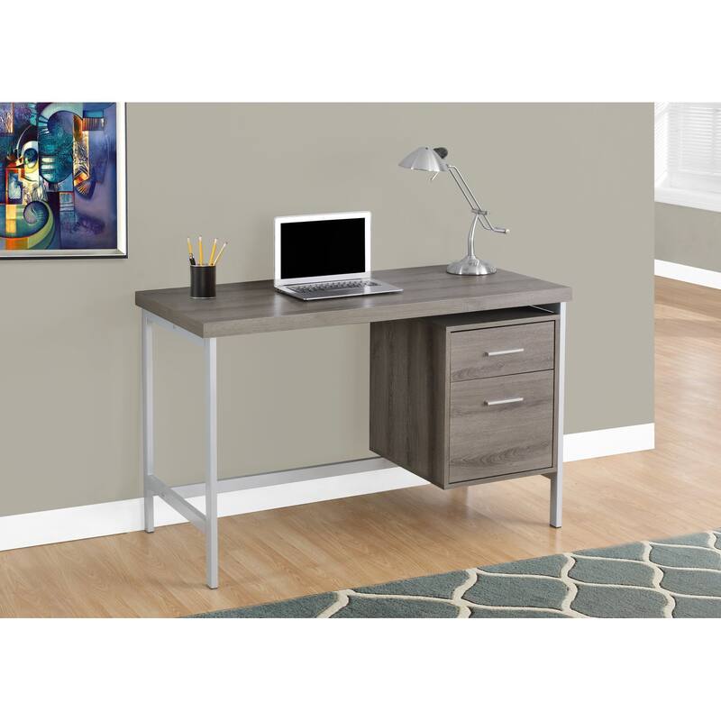Contemporary 48" Computer Desk with File Storage, Left or Right Setup for Home Office