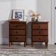 Middlebrook Bullrushes Solid Wood 3-Drawer Nightstand, Set of 2