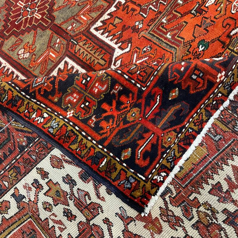 HERAT ORIENTAL Handmade Fine Persian Heriz Wool Rug - 8'6" x 10'10"