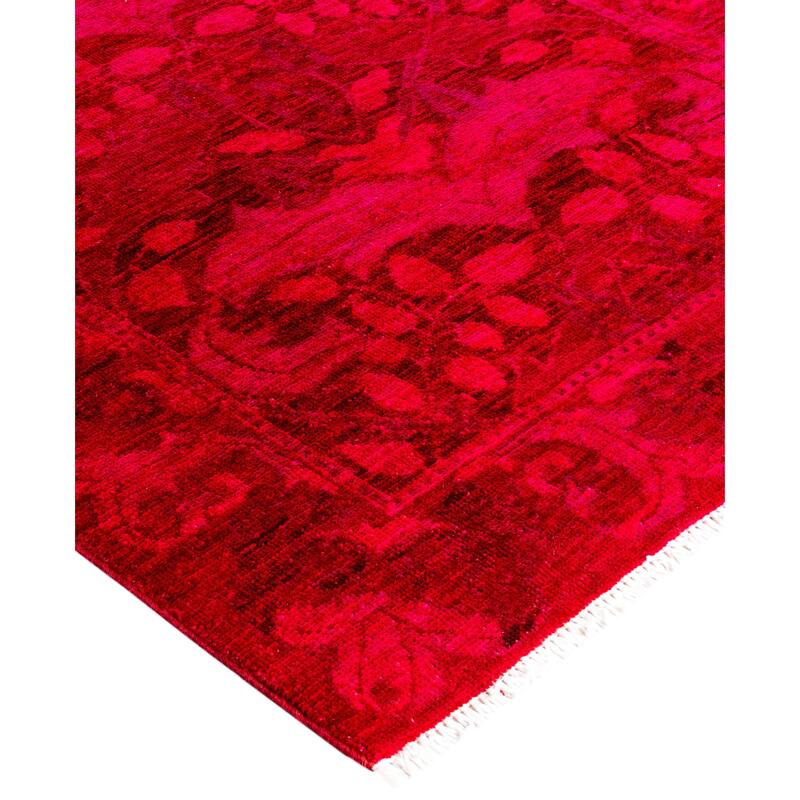 Overdyed One-of-a-Kind Hand-Knotted Area Rug - Red - 2' 8" x 7' 10"