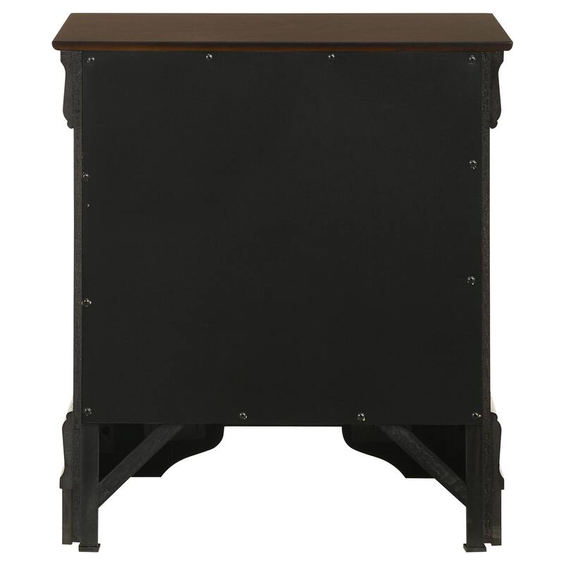 Demetra Cappuccino 2-Drawer Nightstand With Bail Handle