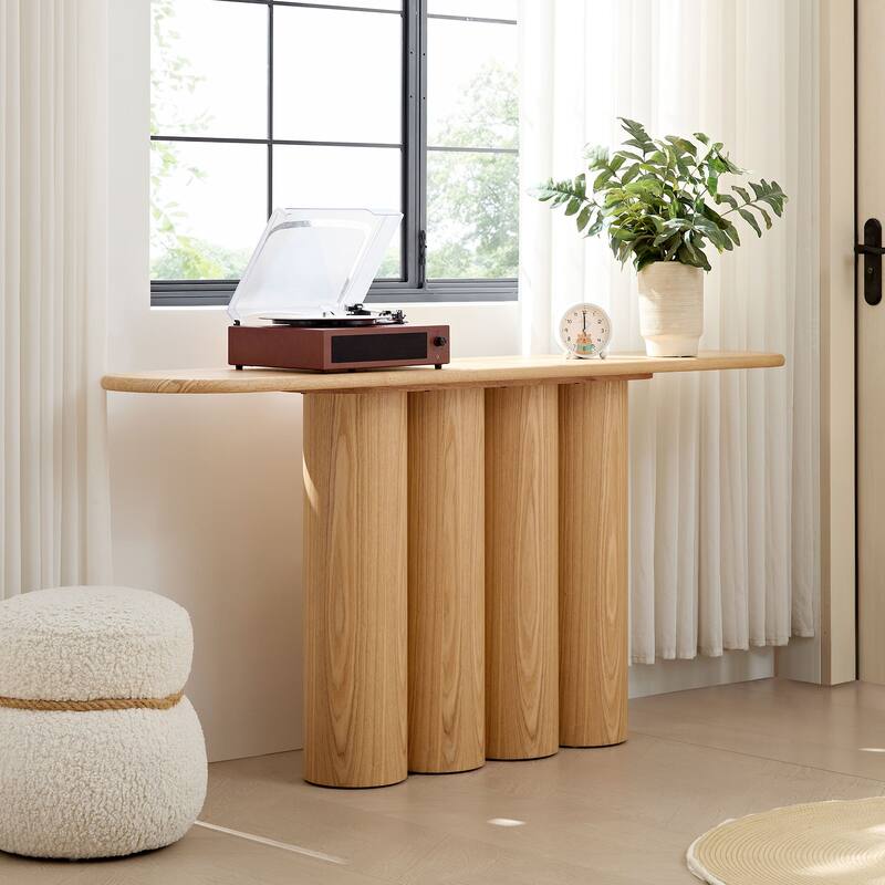 66.93" Modern Console Table for Entryway with Unique cylinders Legs Design for Living Room Hallway Foyer Entrance Study