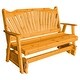 preview thumbnail 8 of 16, Pine 5' Fanback Glider Natural Stain