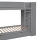 preview thumbnail 16 of 14, Grey Twin over Twin Wood Bunk Bed with Drawers