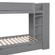 preview thumbnail 26 of 24, Twin Over Twin Bunk Bed w/ Storage Shelves and 2 Drawers, Multi-Layer Cabinet Bunk Bed w/ Safety Guardrail for Kids Teens Adults