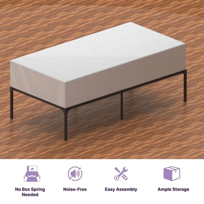 NapQueen ZETA 16 Inch Height Metal Platform Bed Frame
