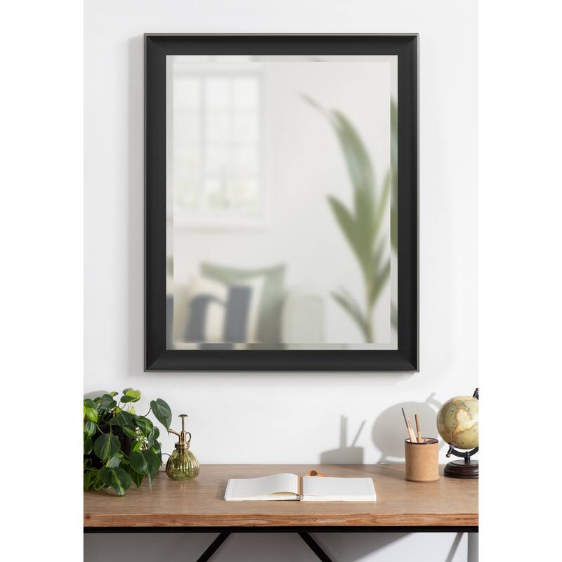 Kate and Laurel Scoop Framed Beveled Wall Mirror