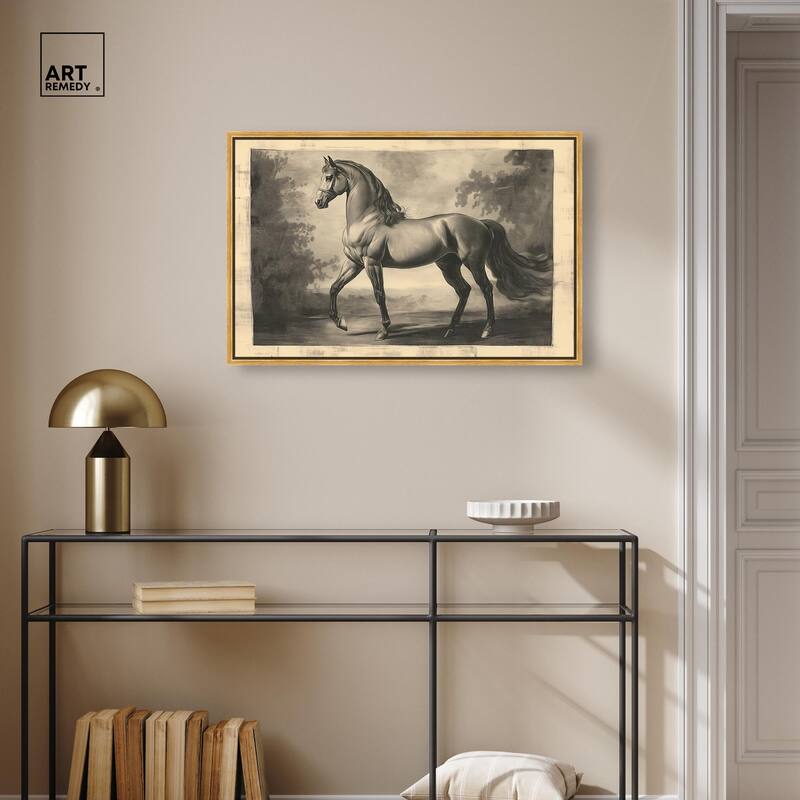 Sketch of a Stallion Canvas by Art Remedy