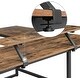 preview thumbnail 4 of 6, VASAGLE ALINRU Computer Desk, L-Shaped Corner Desk with Monitor Stand, Industrial Workstation for Home Office