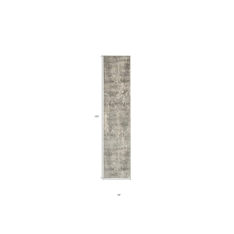 Power Loomed Abstract Modern Durable Area Rug - 120' X '26' X '0.32