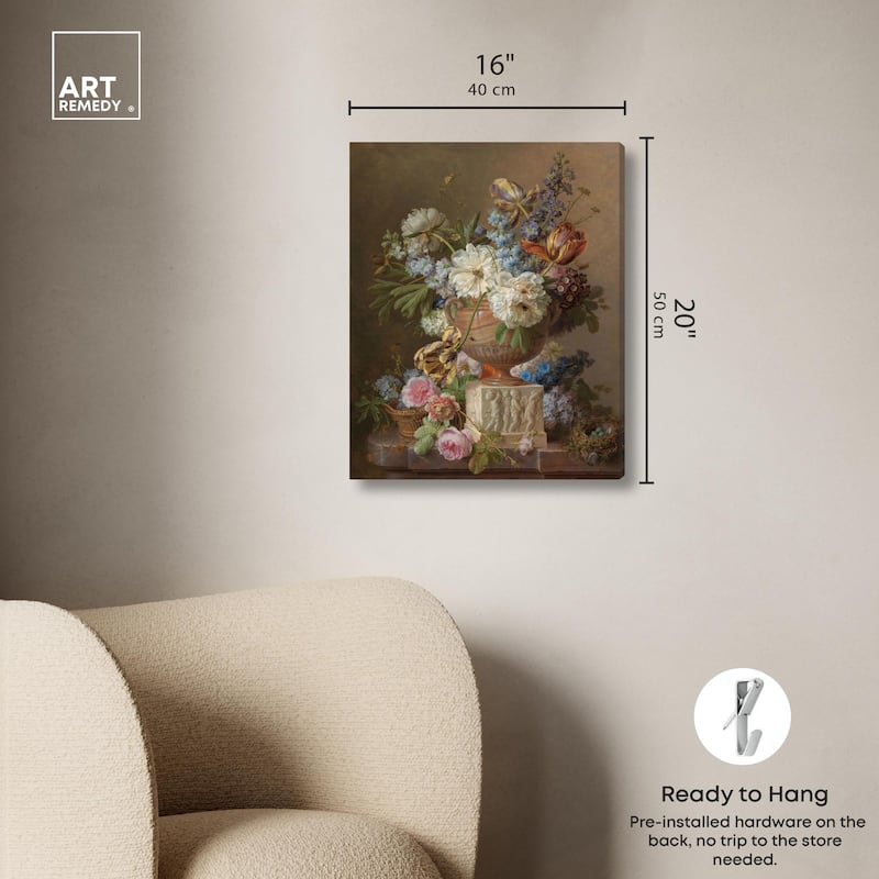 Alabaster Vase 1783 Canvas by Art Remedy, Gallery Wrapped
