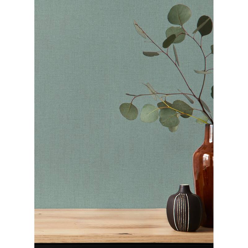 A-Street Prints Naim Aqua Solid Texture Wallpaper