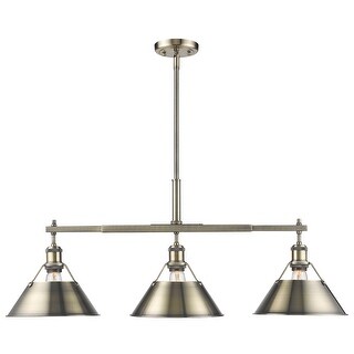 Golden Lighting 3306-LP AB Orwell 3 Light 36" Wide Linear Pendant