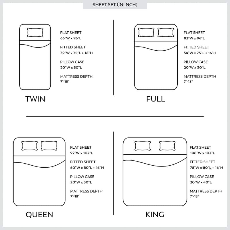 Ultra-Soft & Silky 800TC Premium-Quality Supima Cotton Sheet Set