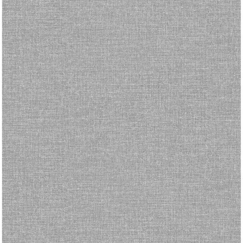 Brewster Glen Dark Grey Linen Wallpaper