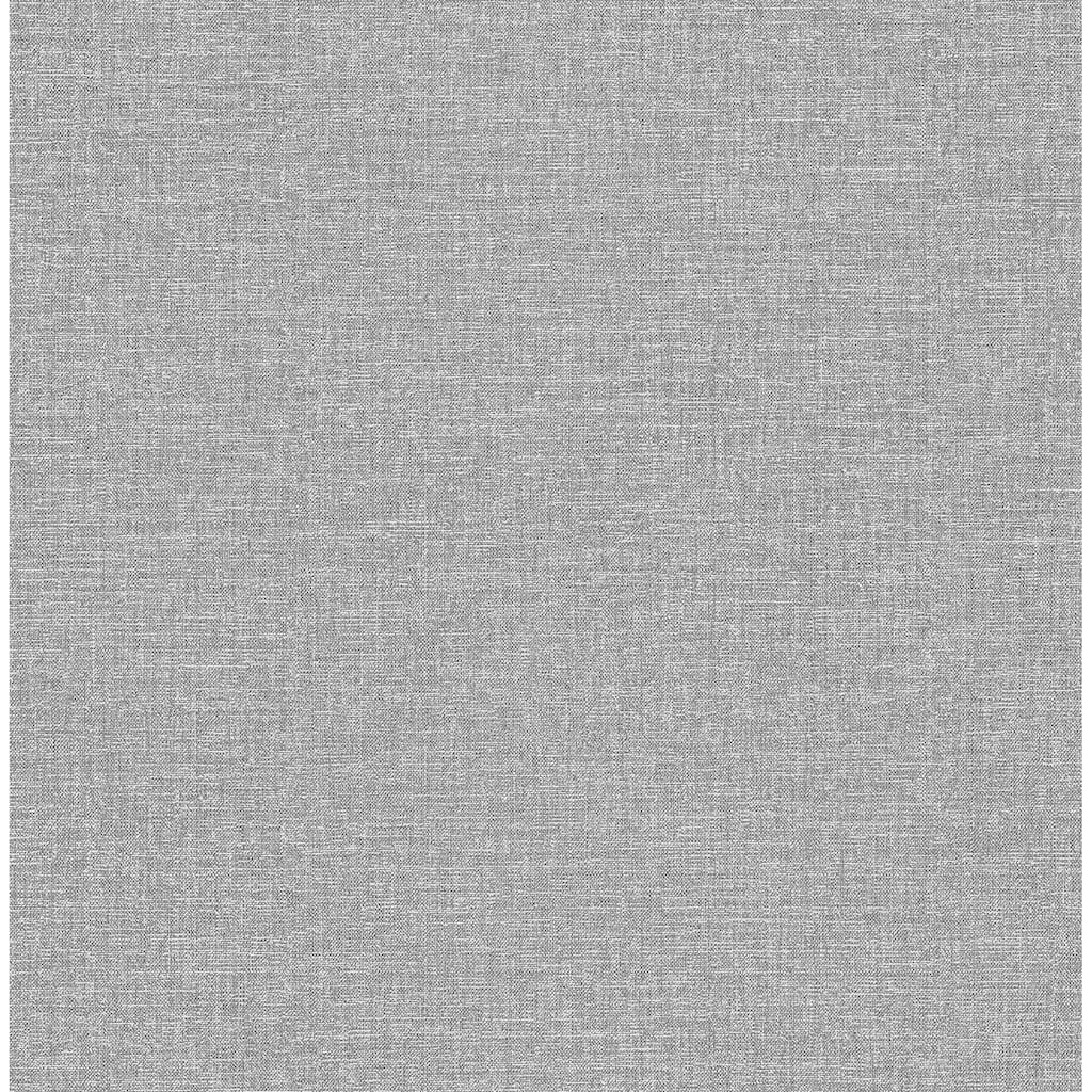 Brewster Glen Dark Grey Linen Wallpaper