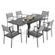 Option Black Table & Grey Chair - Set of 7