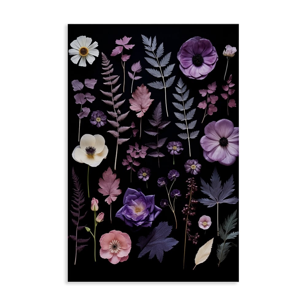 Stupell Mixed Purple Toned Flowers Canvas Wall Art Design By Heidi Kuntz