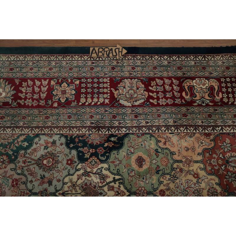 Hand Knotted Oriental 100% Wool Carpet Traditional Floral Multi-Colored Agra Area Rug - 17' 4'' X 11' 6''