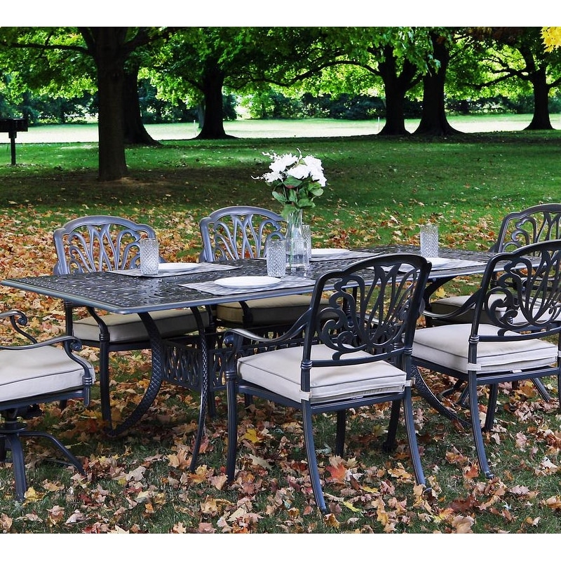84 inch cast on sale aluminum patio table
