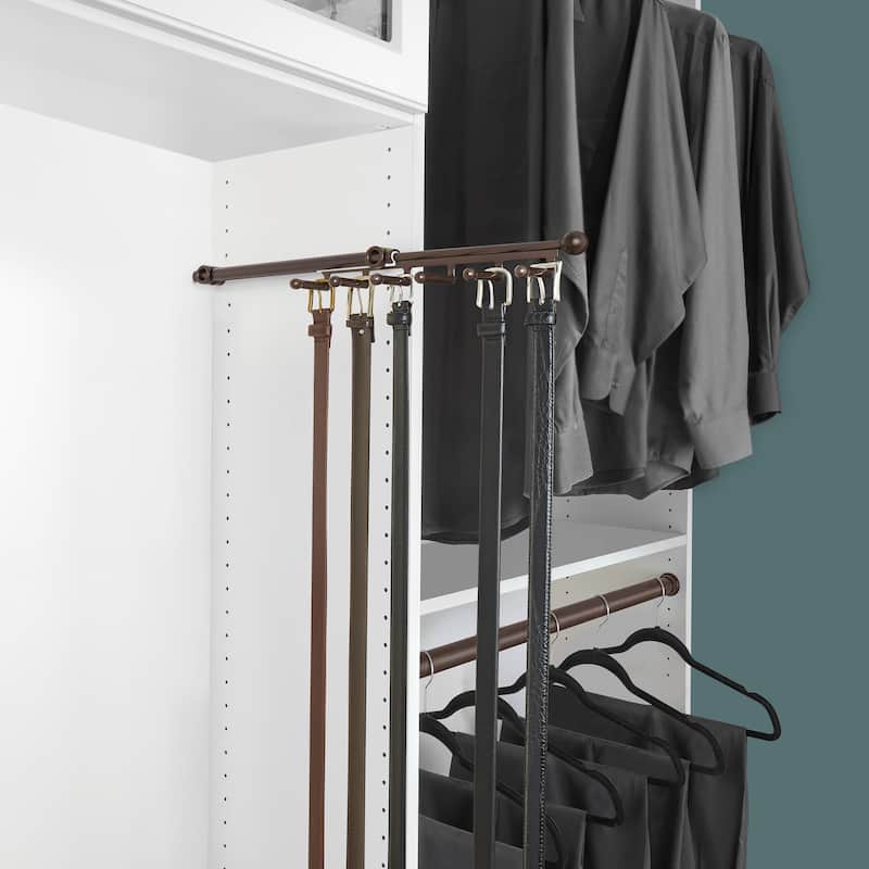Rev-A-Shelf 14" Pullout Belt & Scarf Closet Organizer, Bronze, CBSR-14-ORB - 1.55