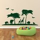preview thumbnail 11 of 15, Safari Nursery Wall Decal Nature Wall Decor. 22 tall x 46 wide inches - Green