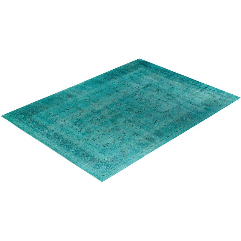 Contemporary Overdyed Wool Hand Knotted Area Rug - 10' 3" x 14' 0"