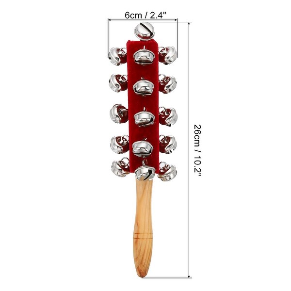 Jingle Bells Handheld Wrist Bells Wooden Percussion Instruments