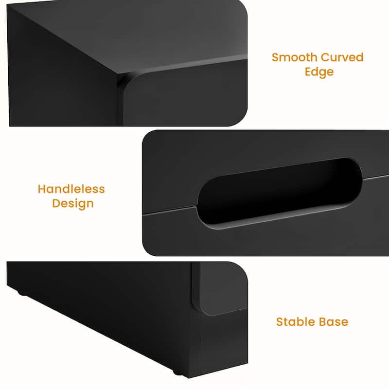 Handless Nightstand Set of 2 with 2 Drawers