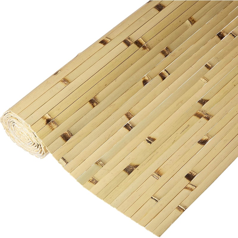 Decorative Bamboo Wall Panel Natural Raw Burnt 4 ft H x 8 ft L