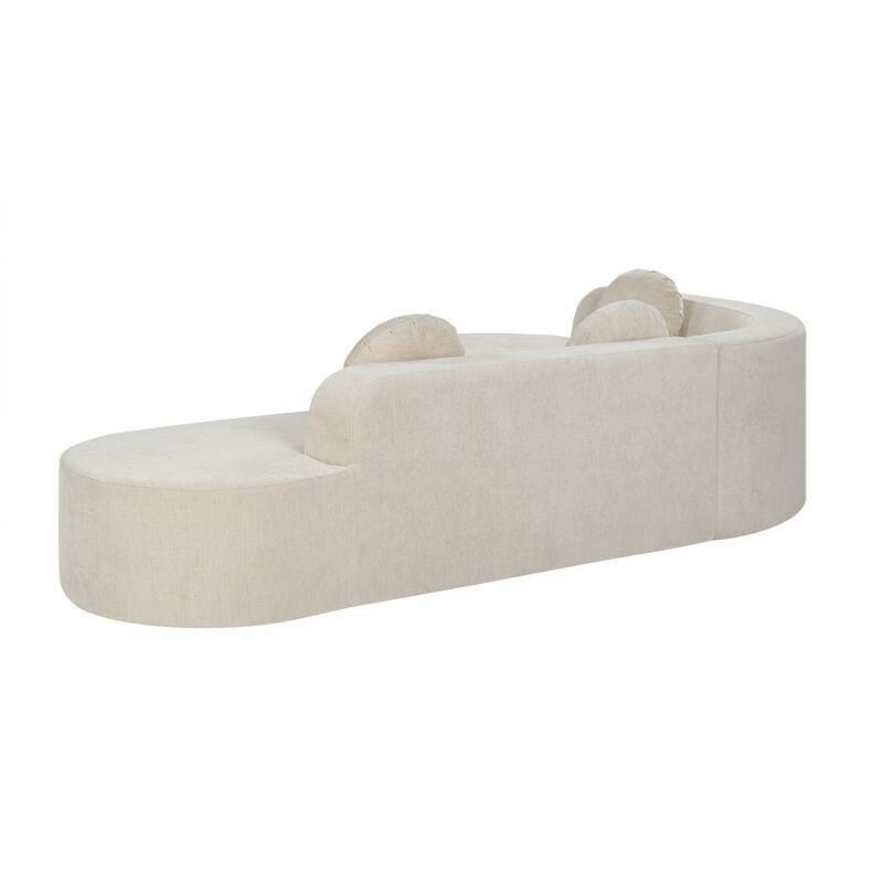 Christopher Knight Home - Mirod 122'' Extra Large Sectional Sofa with Elegant Curved Design and Plush Round Cushions