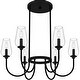 preview thumbnail 4 of 7, Viscount 6-Light Matte Black Chandelier