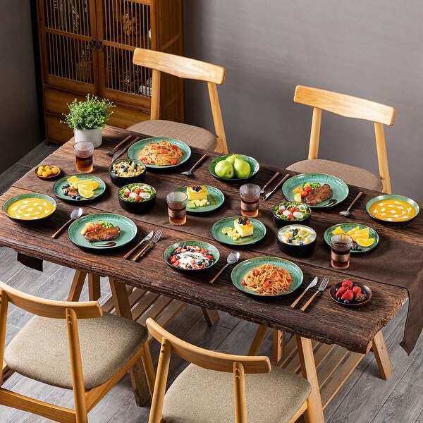 vancasso PLAYA 16-Piece Industrial Dinner Set, Round, Stoneware