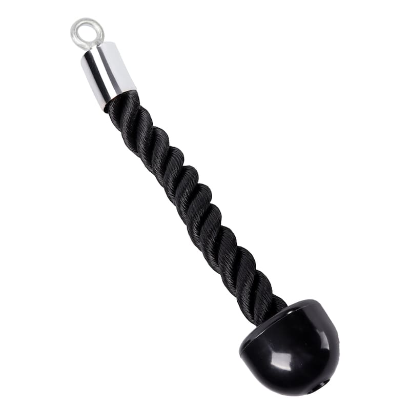 GSE™ Single Tricep Rope, Heavy Duty Tricep Pull Down Cable Machine Attachment - Black