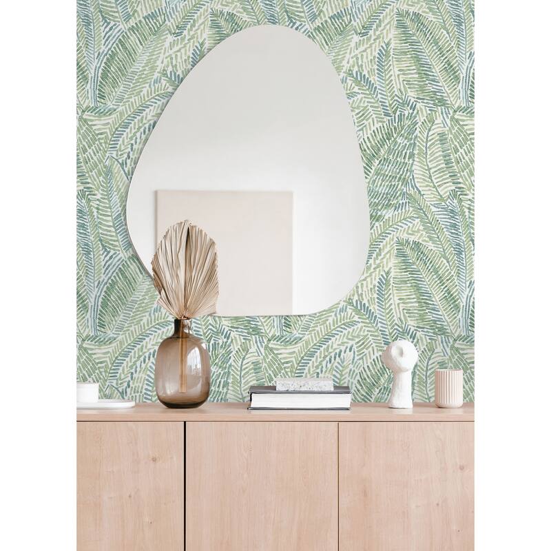 A-Street Prints Fildia Green Botanical Wallpaper