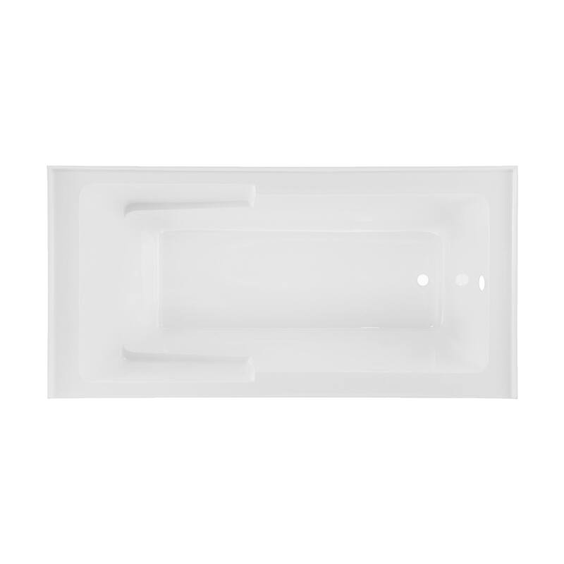 Voltaire 72" x 36" Right-Hand Drain Alcove Bathtub with Apron and Armrest - 72x36 Right
