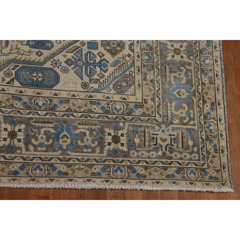 Traditional Tabriz Persian Rug Living Room Hand-Knotted Wool Carpet - 8'4"x 10'9"