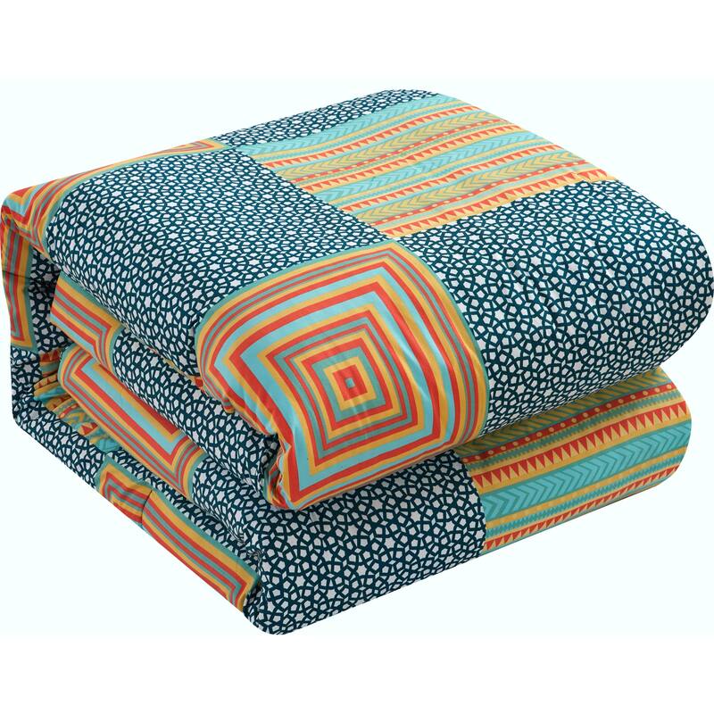 Nanshing Stefan 7-Piece Geometric Reversible Comforter Set