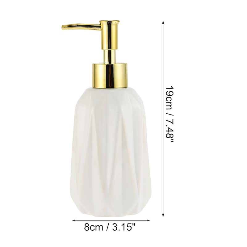 Diamond Shape Simple Soap Pump Dispenser for Bathroom Hotel 300ml 1 Pcs