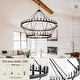 preview thumbnail 5 of 22, Extra Large Wagon Wheel Chandelier High Ceiling Farmhouse Chandeliers