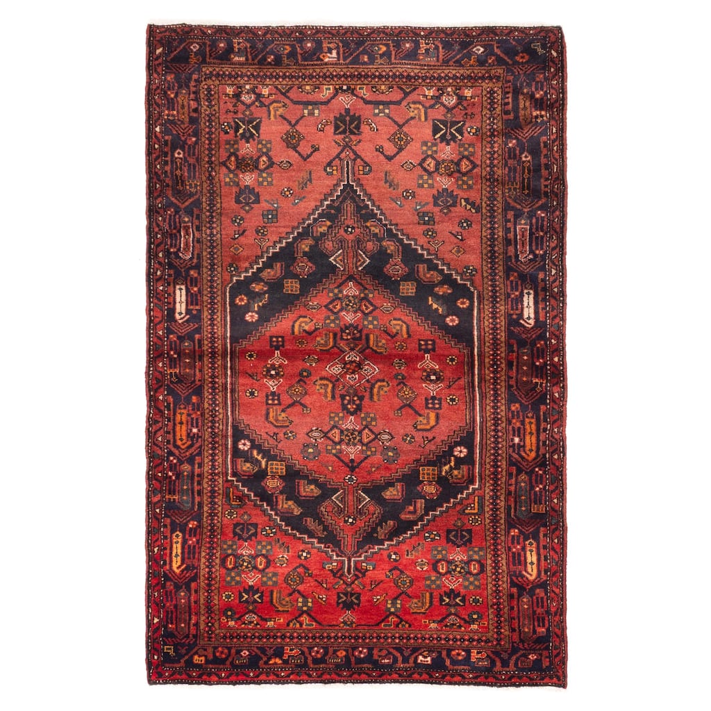 ECARPETGALLERY Hand-knotted Andelz Red Wool Rug - 4'10 x 7'8