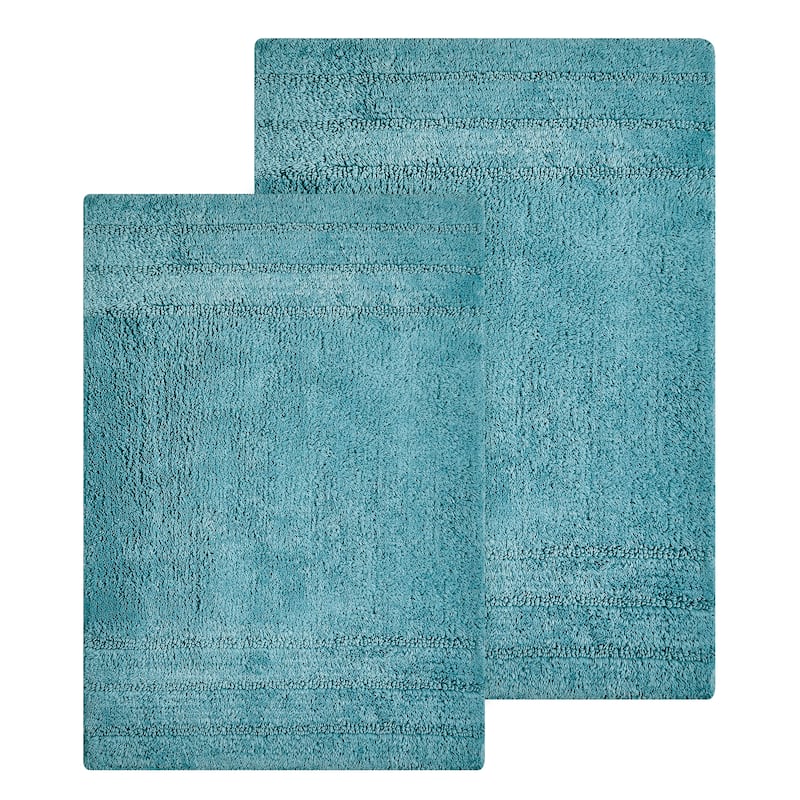 Anne Klein 2 Piece Reverie 100% Cotton Bath Rug Set