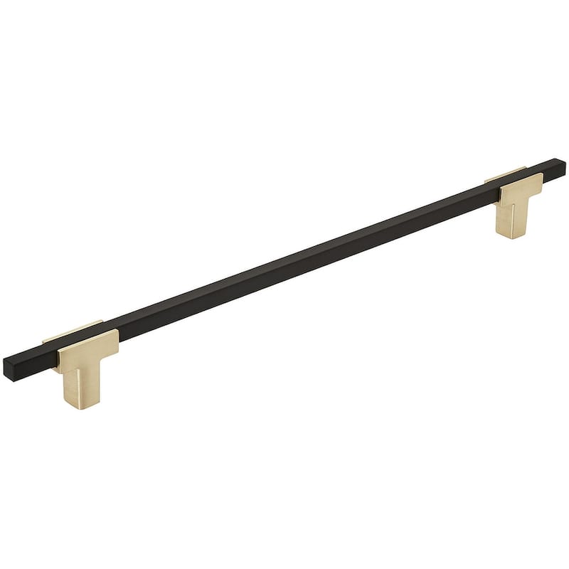 Amerock Urbanite 10-1/16 Inch Center to Center Bar Cabinet Pull - Brushed Gold / Matte Black